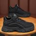 Spring Men's Breathable Work Shoes, Stylish Versatile Thick-Soled Non-Slip Work Shoes, Casual Dad Trendy Shoes_vogvips.com