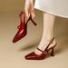 Baotou Sandals Women's 2026 Summer New French Square Head Stiletto High Heels One-word Buckle Mary Jane Single Shoes Women_vogvips.com
