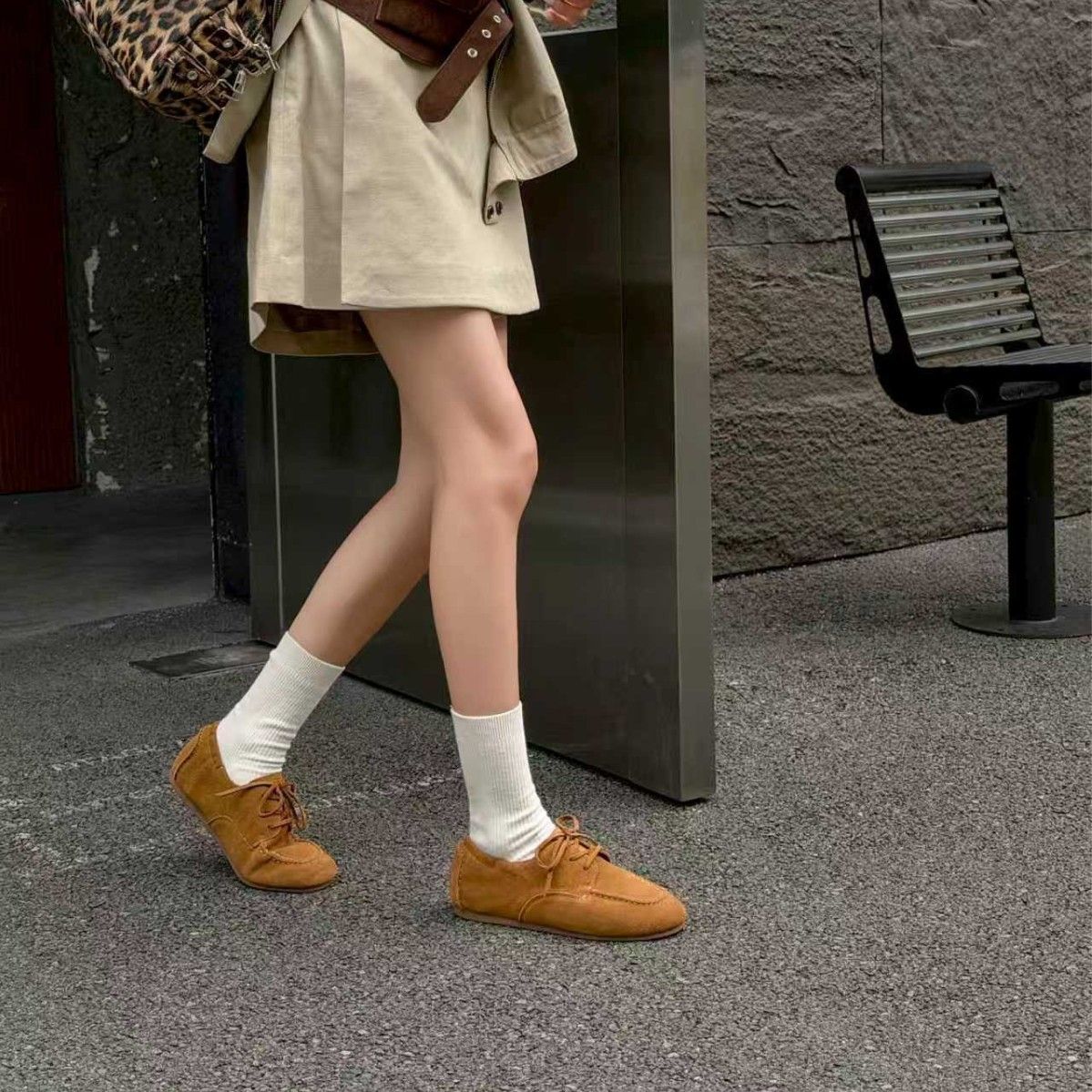 2026 New Women' Loafer, Flat Slip-On, Genuine Leather, Breathable, Old Money Style, Lace-Up, French Retro Caual_vogvips.com