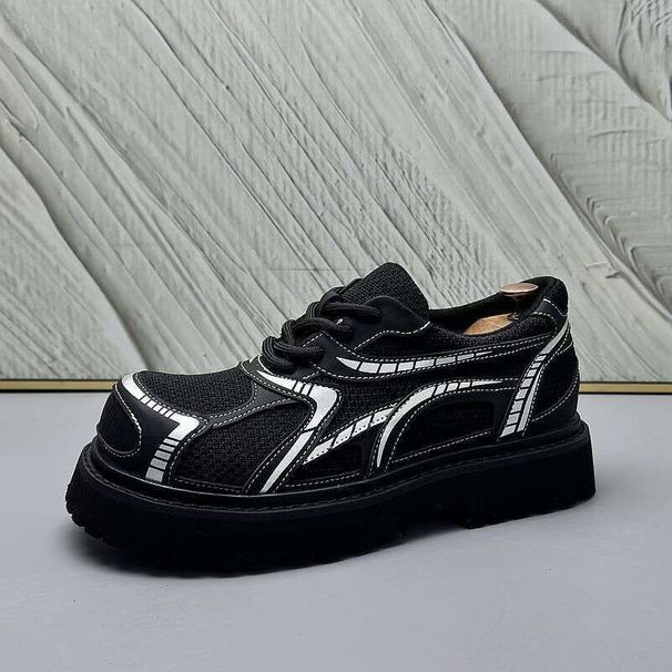 Internet Casual Summer Fashion Versatile Commuting Mesh Elastic Durable Height Increasing Shoes Sneakers_vogvips.com