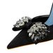 6168-H3 European And American Style High-heeled With Thin Heels, Shallow Cut, Pointed Toe, Side Cut-out Fabric Design,_vogvips.com