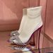 PVC Transparent Sandals Baotou Cross Diamond High Heels 23 Spring And Summer New After Empty Shallow Mouth Sweet Banquet Wedding Shoes_vogvips.com