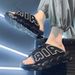 Slippers, Men's Cushion, Large Air Trendy Brand, Summer Anti Slip Outdoor Sports, Thick Soled, Elevated Beach Sandals_vogvips.com