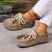 Casual Slip-on Loafers For Women, Soft-soled, Suede, Ethnic Style, Lazy Shoes, 2025 Autumn New Model_vogvips.com