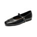 French Mary Jane Shoes Women's Flat Bottom Shallow Mouth Single Shoes With Retro Soft Sole Commuter Shoes_vogvips.com