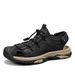 Men's Beach Shoes Summer Outdoor Sports Sandals Hollow Breathable Lightweight Non-Slip Slip-On Sandals_vogvips.com