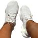 New Plus Size Cloth Flat Casual Sports Lace Up Fly Woven Solid Color Single Shoes, Women's Shoes_vogvips.com