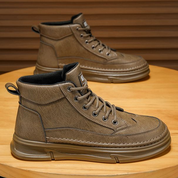 Martin Boots Men's Shoes Waterproof And Non-slip Chef Shoes Men's Work Shoes Leather Shoes Short Boots_vogvips.com