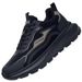 Spring Casual Men's Shoes Trendy Versatile Black Leather Running Sports Outdoor Student Footwear_vogvips.com