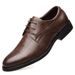 Men's leather shoes spring fashion casual leather shoes business shoes texture glossy comfortable soft sole slip-on men's leather shoes_vogvips.com