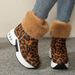 2025 Autumn Winter New Snow For Women, Large Size, Fleece-Lined, Tube, Warm, Height-Increasing Cotton Boots,_vogvips.com
