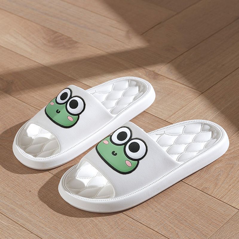 Summer Beach Slides Bathroom Anti Slip Slipper Non-Slip Home Flip Flops Cartoon Frog Soft Sandals_vogvips.com