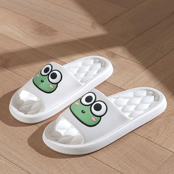 Summer Beach Slides Bathroom Anti Slip Slipper Non-Slip Home Flip Flops Cartoon Frog Soft Sandals_vogvips.com