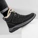 Height-increasing Fleece-thickening High-top Casual Couple Snow Boots Outdoor Hiking Hiking Shoes Non-slip Large Size_vogvips.com