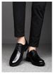 Leather Shoes Men's Low-top Formal Dress Lace-up Round Head Wedding Man_vogvips.com