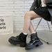 Black Thick-soled Slimming Sweet And Cool Martin 2023 New Versatile Chunky Heel Short Boots For Petite Women, Popular_vogvips.com