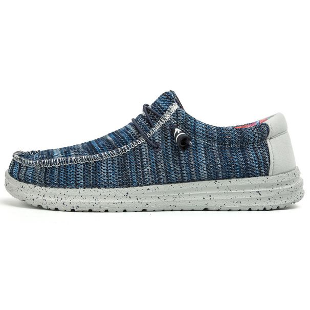 Men's loafers flying woven casual shoes men lazy slip-on boat shoes_vogvips.com