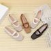 European And American Niche Style Mesh Ballet Women's Spring Summer New Breathable Hollow Retro Flat Single Sandals_vogvips.com