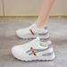 Spring Women's Breathable White Sneakers, Versatile Korean-Style Thick-Soled Height-Increasing Sports Shoes, Casual Dad_vogvips.com