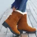 Winter Warm Plush Snow Boots Round Toe Comfortable Flat Solid Color Womens Shoes 240904_vogvips.com