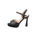 Soft Leather One-Strap Thick-Soled Peep-Toe Stiletto For Women 2025 Summer National Style With Cheongsam Waterproof_vogvips.com