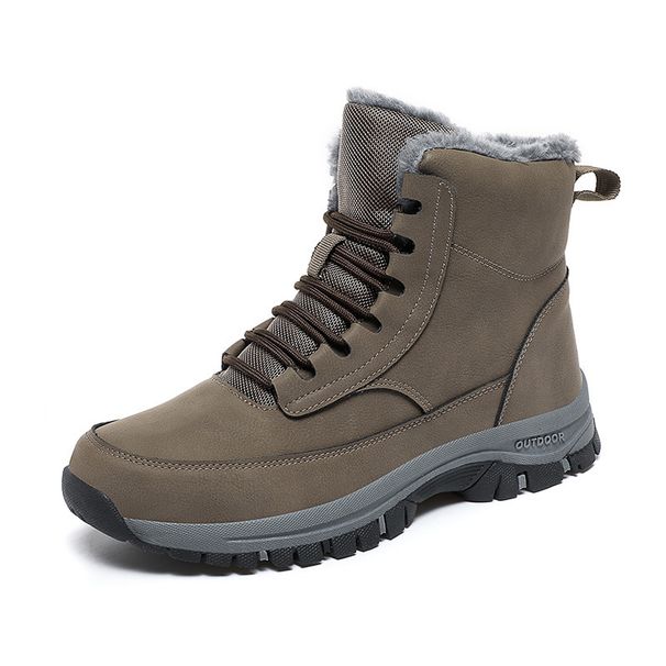 Men's Winter Snow Boots, Mountaineering Plush Ulation, High Top And Thick Men's Shoes, Northeast Cotton Boots 5Fa_vogvips.com