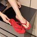 Plus Size 2025 Summer New Beach Flat Sandals Women's Toe Post Flip-Flops_vogvips.com