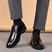 Men’s Smooth Black Lace-Up Derby Dress Shoes, Classic Business Office Leather Shoes_vogvips.com