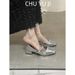 First Encounter Season Gentle Bow Red Evening Women's Single Shoes 2026 New Model To Match Skirts Fairy Style Patent_vogvips.com