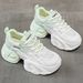Platform Dad Shoes 2025 New Summer Versatile Hot-Selling Mesh Breathable Casual Sports White Sneakers For Women_vogvips.com