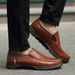 European Warm Series Autumn Winter Cowhide Middle-aged Dad Slip-on Business Casual Breathable Soft Sole Large Size Men's Leather Shoes_vogvips.com