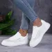DJSUNNYMIX Women Vulcanized White Sneakers Lightweight Athletic Breathable Comfortable Skateboard Shoes_vogvips.com