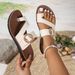 Elegant Ladies Fashion Sandals With Unique Buckle Design Premium Leather Comfortable Footwear Simple Personality_vogvips.com