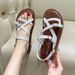 French-style Vintage Cross-strap Thick-soled Sandals Women, New Summer 2026, Elegant Fairy Style, Suitable For Pairing_vogvips.com