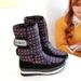 Winter New Waterproof Anti-Slip For Women, Fleece-Lined, Thickened, Warm Mid-Calf Boots, Thick-Soled Snow Shoes, Women's_vogvips.com