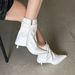 Unique Design High Heel Ankle 2025 Autumn New Hot Women Pointed White Mid-calf Boots_vogvips.com