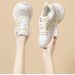 Comfortable Thick-soled Dad Shoes, Height-increasing 2026 Spring New Sports Shoes, Color-blocked Mesh Trendy Casual Fashion Women's Shoes_vogvips.com