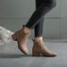 Plu Size Chelea Ankle For Women Black Round Toe Caual Comfortable Chunky Bare Short Tube Mid Heel Britih Martin_vogvips.com