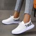 Cross-border Plus-size Casual Sports Shoes, New Style, Fly-knit Leopard Print, Round Toe, Lace-up, Flat-soled,_vogvips.com