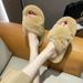 Ins Slippers For Women's Outdoor Wear Summer 2025 New Autumn And Winter Popular Korean Version Fashion Home Cross Hairy_vogvips.com