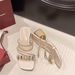 Women's Summer Outdoor Slippers 2025 New Trendy Rhinestone Shoes Fashion Chunky High Heels Mid Heel One-Strap Sandals_vogvips.com
