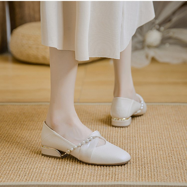 Mary Jane Women's Shoes 2026 Spring New Style, Versatile With Skirts, French Chunky Heel Single Shoes, Soft Sole,_vogvips.com