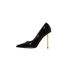 Ultra Fine Steel Needle High Metal Heels, Elegant Socialite Women's Shoes, Pointed Black Patent Leather, Sexy Single_vogvips.com