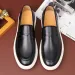 Mens Brown Leather Penny Loafers Comfortable With White Rubber Sole_vogvips.com
