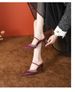 Spring Pointed New High Heel Sandals For Women With High-end Feel, Thin Heel, One-strap Rhinestone Closed Toe Backless_vogvips.com