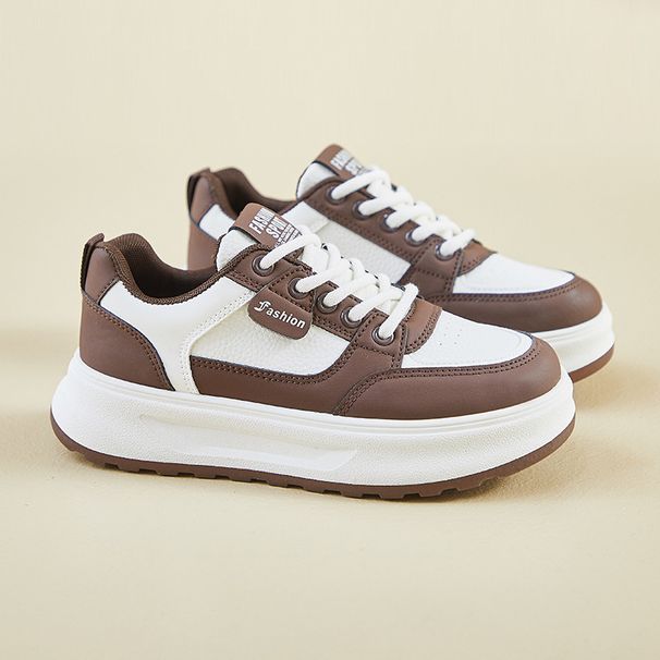 Little White Shoes Female Students Thick-soled Heightening Shoes Sports Board Shoes Casual Street Shoes_vogvips.com