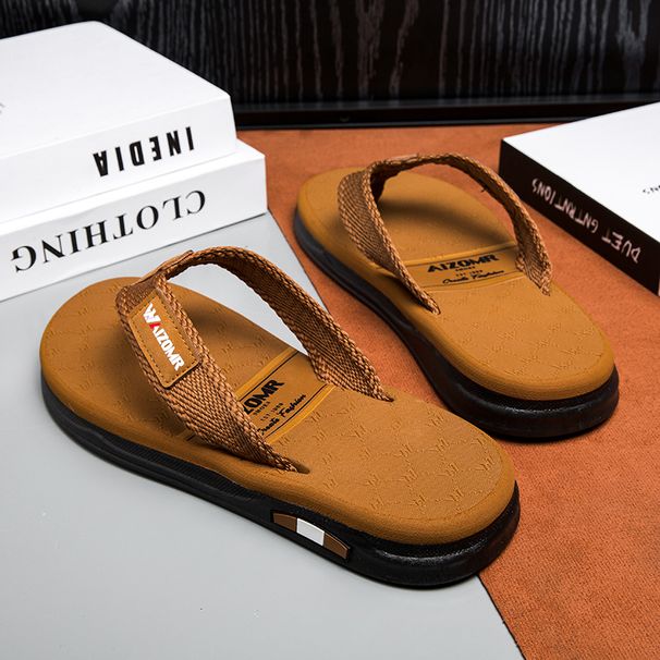 Trendy And Cool Out On The Street! Men's Summer Flip Flops Non-slip Soft Bottom Outfitting Casual Beach Clip-in Sand_vogvips.com