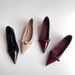 Sheepskin Version Pointed Toe Heightened Mary Jane Shoes Temperament Bow Tie With Skirt Shallow Wedge Heel Single Shoes For Women_vogvips.com