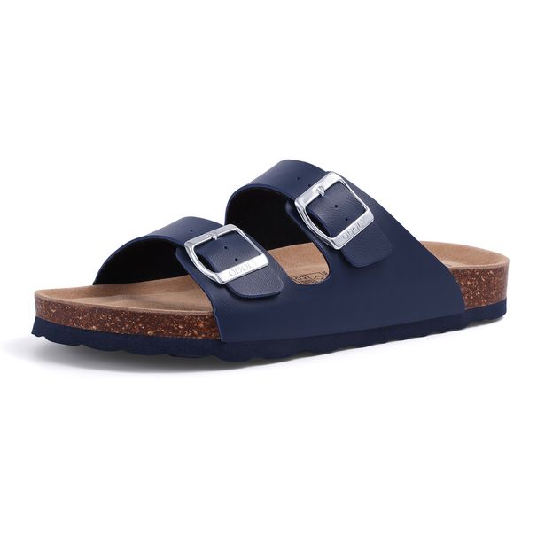 Asgard Summer New Leather Sandals Outdoor Fashion Double Buckle Beach Shoes Comfort Cork Footbed Clogs Slipper With Arch_vogvips.com