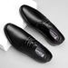 Genuine Leather Business Formal British Korean Style Wedding Black Versatile Casual Soft Surface Men's Shoes_vogvips.com